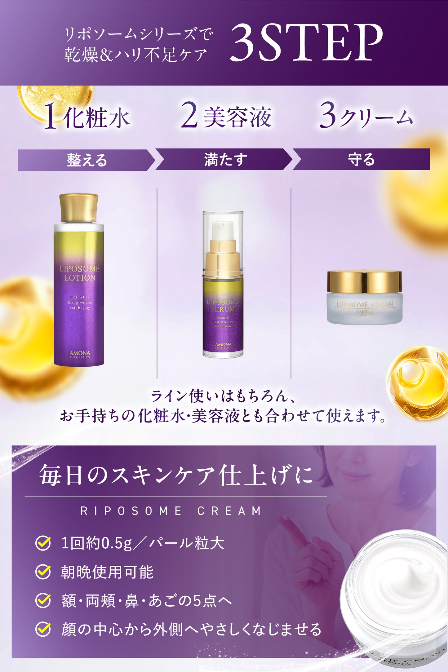 AMONA 300兆のリポソームクリーム【10月発売予定】
